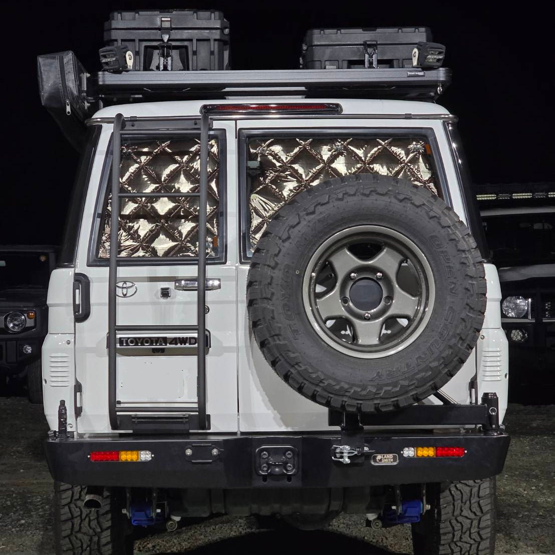 2007+,2024+ Toyota LC76 Rear Swing Bumper Tire Carrier (リア