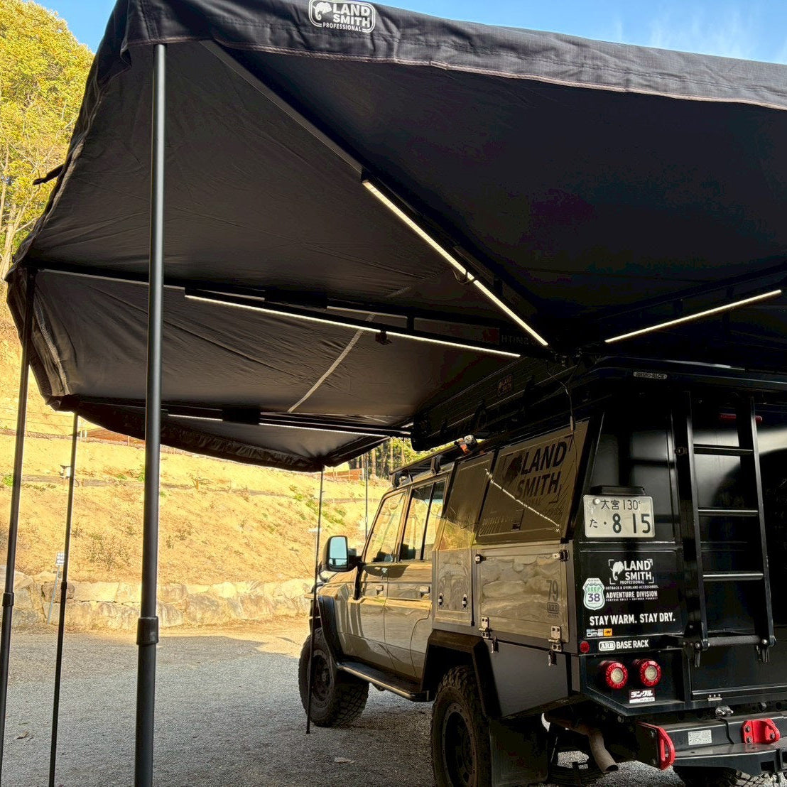 270°AWNING PRO Left With D Zipper Hole (270°オーニングプロ左、ルーフテントアクセスホール付き)