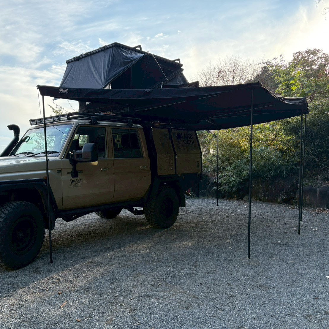 270°AWNING PRO Left With D Zipper Hole (270°オーニングプロ左、ルーフテントアクセスホール付き)